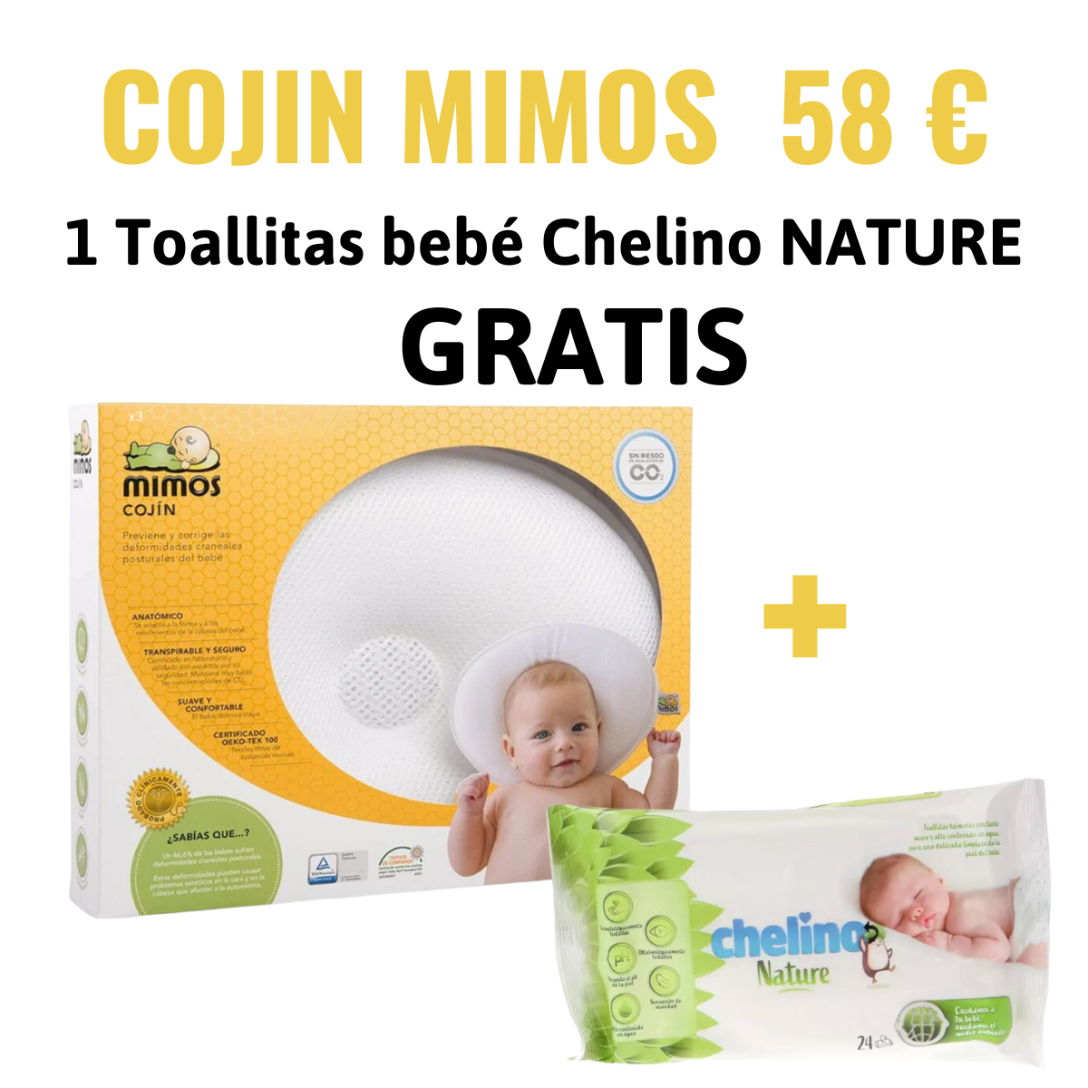 Cojín plagiocefalia mimos sale