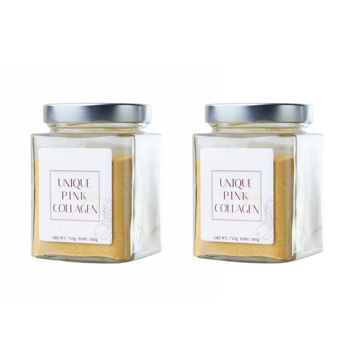 PACK 2 UNIQUE PINK YELOW COLLAGEN. Complemento alimenticio a base de péptidos de colágeno, vitaminas y minerales.