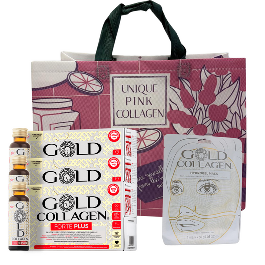 Pack 3 Gold Collagen Forte Plus  + Mascarilla y Bolsa UNIQUE GRATIS – Logiservice Farma