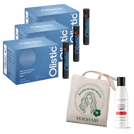 Pack 3 Olistic Next + ToteBag Wiohair y Champú Forte Wiohair GRATIS – Logiservice Farma