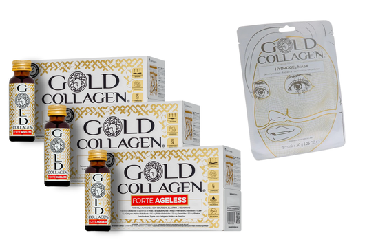 Pack Gold Collagen Forte AGELESS 10 u x 3  + Mascarilla de REGALO – Logiservice Farma