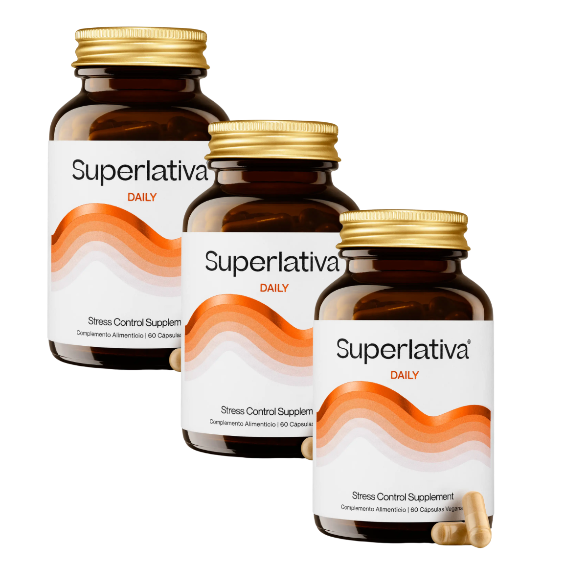 Pack 3 Superlativa Daily 60 cápsulas - Ayuda a controlar el estrés