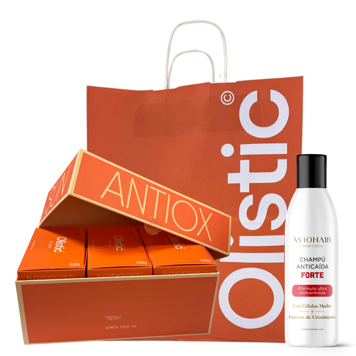 Pack 3 Olistic Women + Bolsa y Champú Wiohair GRATIS-Logiservice Farma