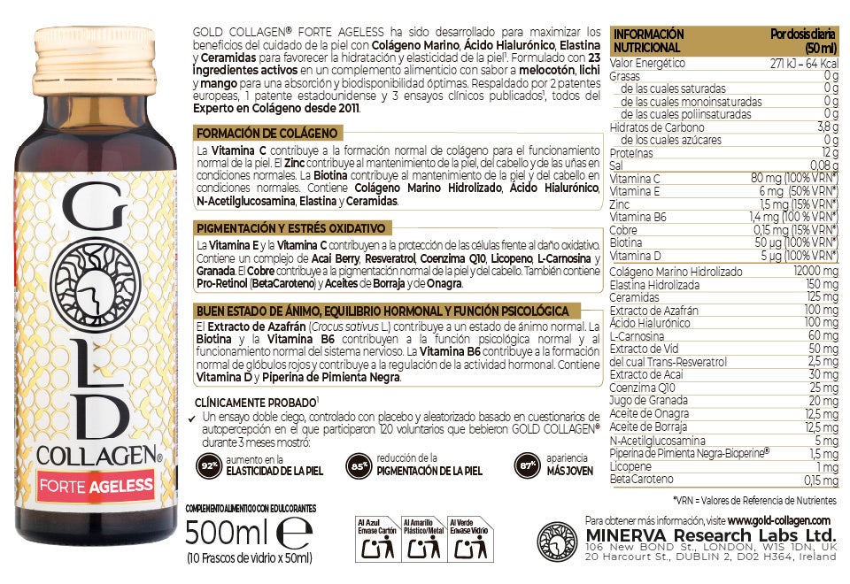 Pack Gold Collagen Forte AGELESS 10 u x 3 – Logiservice Farma