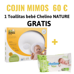 COJIN MIMOS CUNA TALLA M - PREVENCION DE LA PLAGIOCEFALIA EN BEBES + TOALLITAS GRATIS