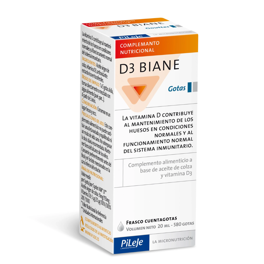 PILEJE D3 BIANE Vitamina D, gotas 20 ml