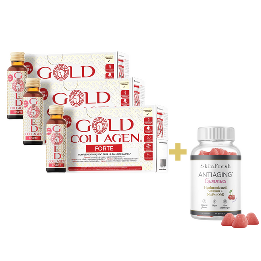 Gold Collagen Forte pack  x3+1 gummies–Logiservice Farma