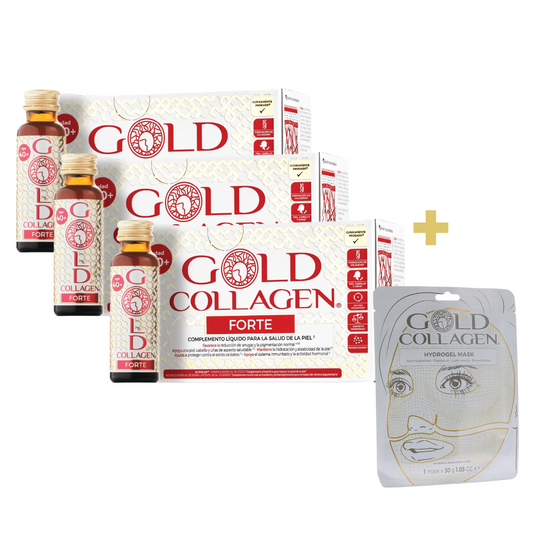 Gold Collagen Forte Pack x3+1 mascarilla–Logiservice Farma