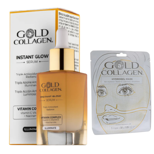 GOLD COLLAGEN INSTANT GLOW SERUM 30 ml+ Mascarilla GRATIS-Logiservice Farma