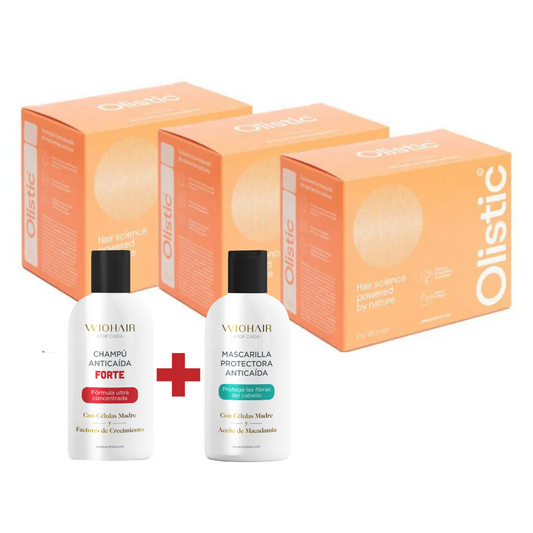 Olistic Women 28 u. Pack 3+1 champú+mascarilla-Logiservice Farma