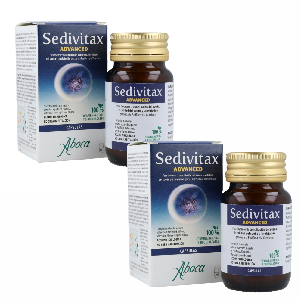 ABOCA SEDIVITAX ADVANCED 30 cápsulas. PACK 2 unidades. Ayuda a conciliar el sueño en caso de insomnio.