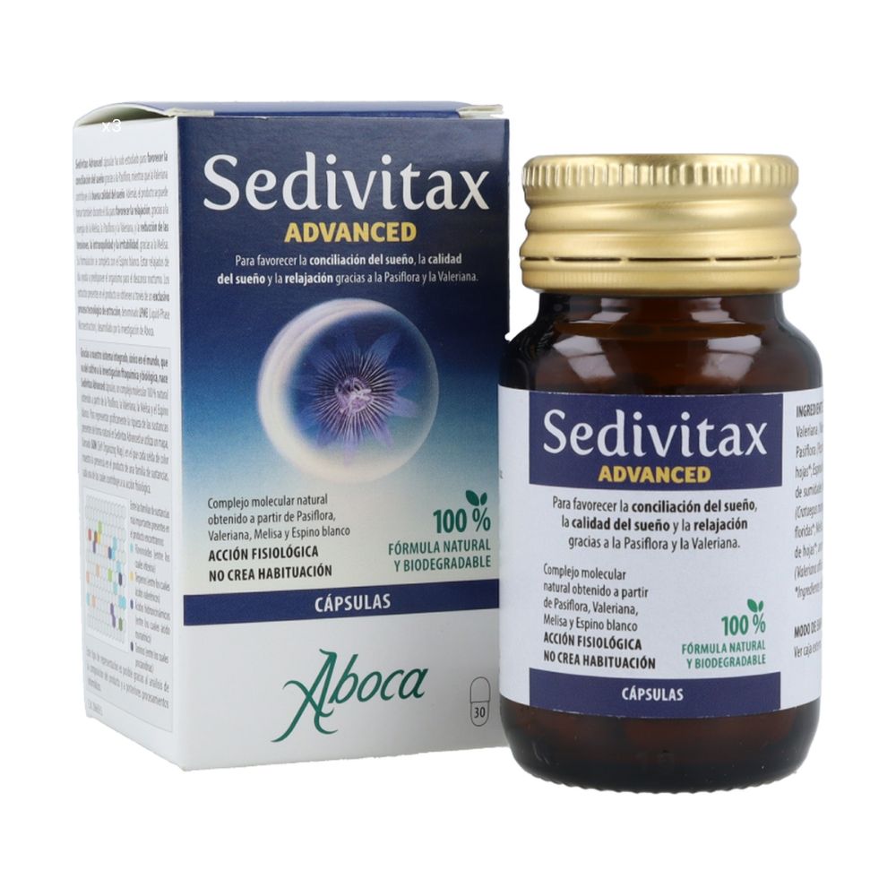 ABOCA SEDIVITAX ADVANCED 30 cápsulas. PACK 2 unidades. Ayuda a conciliar el sueño en caso de insomnio.