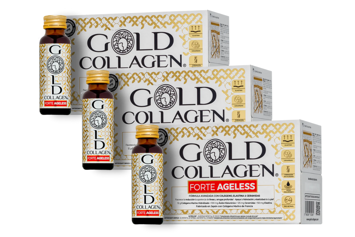Pack Gold Collagen Forte AGELESS 10 u x 3 – Logiservice Farma