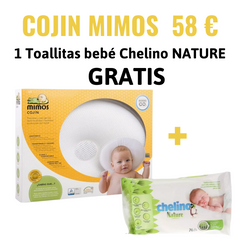 COJIN MIMOS COCHECITO -TALLA P-PREVENCION DE LA PLAGIOCEFALIA EN BEBES + TOALLITAS GRATIS