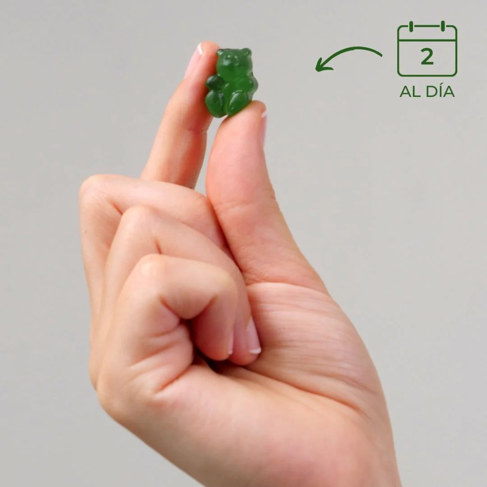 WIOHAIR GUMMIES ANTICAÍDA MENTA 60 unidades. SIN AZÚCAR