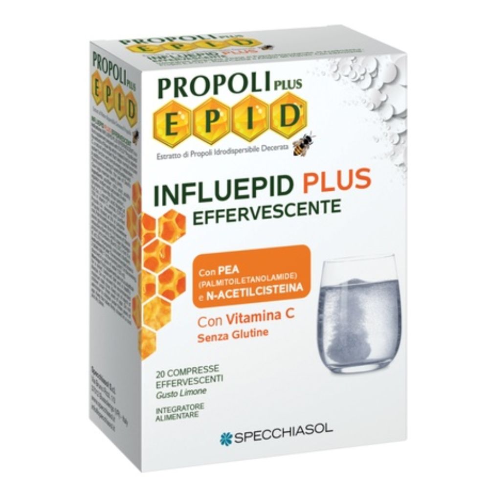 SPECCHIASOL INFLUEPID EFERVESCENTE 20 comprimidos. Contribuye al normal funcionamiento del sistema INMUNITARIO y metabolismo ENERGÉTICO.