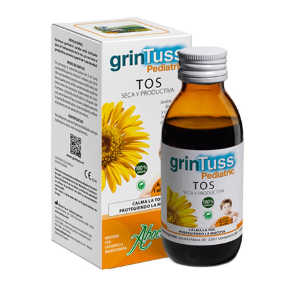 ABOCA GRINITUSS PEDIATRIC JARABE CON POLIRESIN 180 ml. Protege las vías respiratorias.