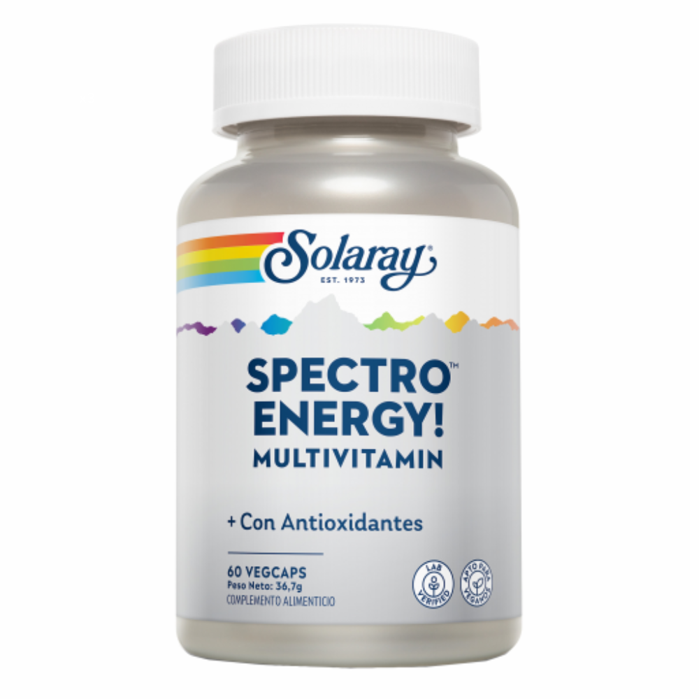 SOLARAY SPECTRO ENERGY 60 Cápsulas. Apoyo nutricional que ayuda a obtener unos renovados NIVELES de ENERGÍA y un estilo de VIDA ACTIVO.